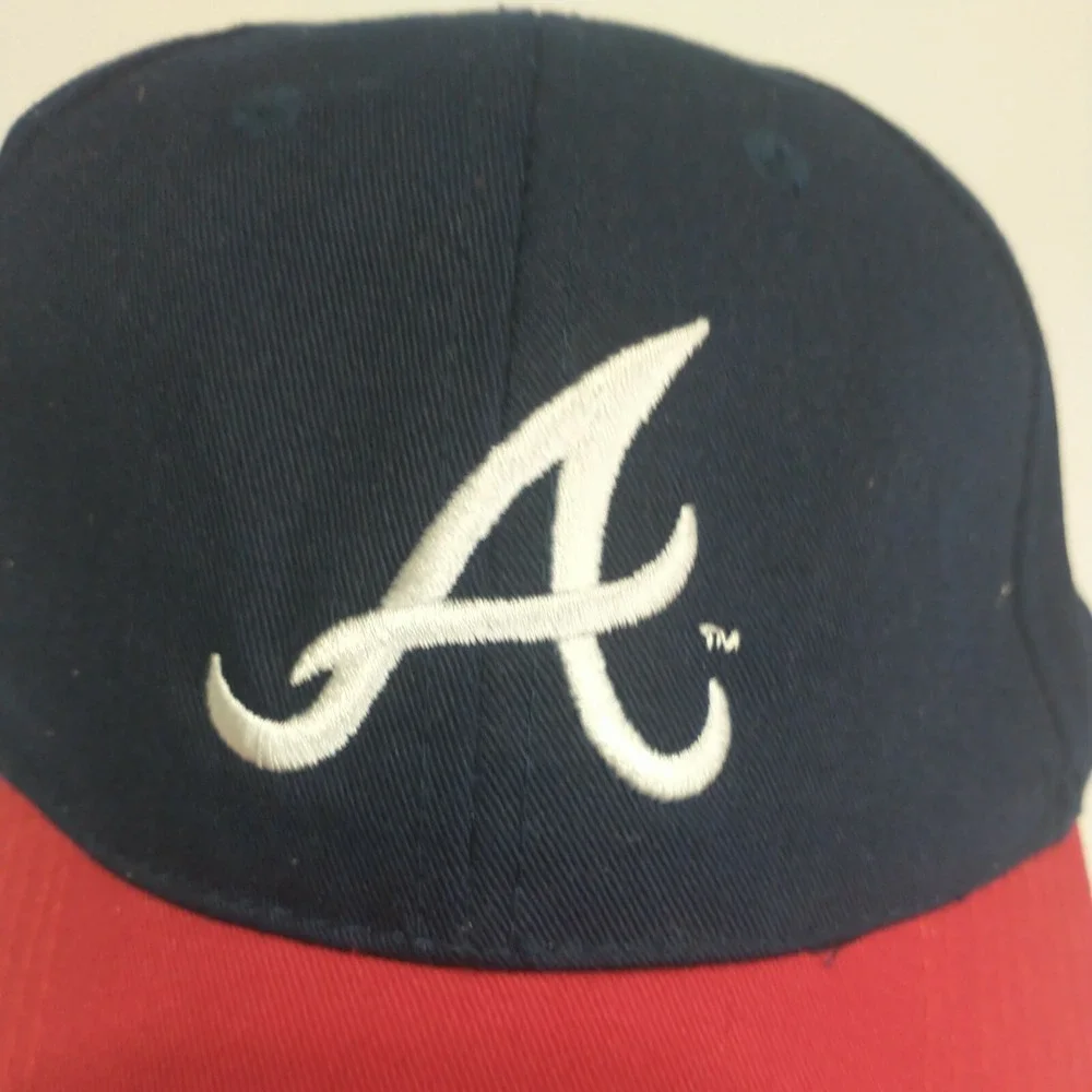 HTT Atlanta Braves MLB Baseball Cap Navy Blue Red Adjustable Hat USA Cotton